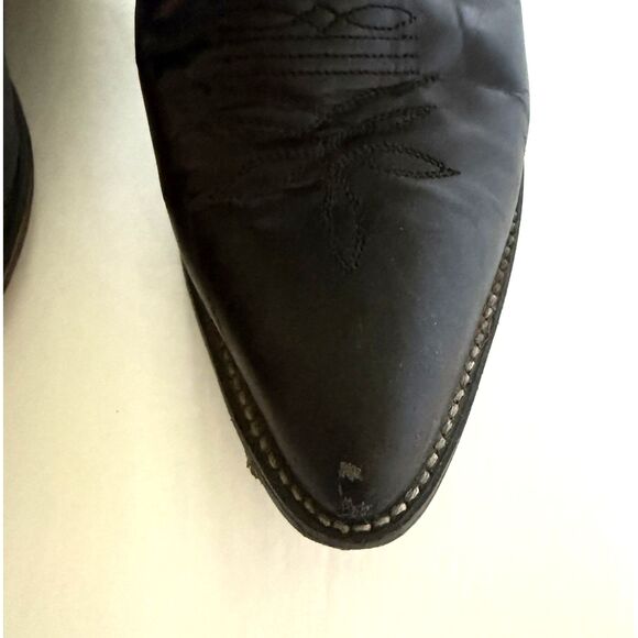 Justin L4903 Black London Calf Snip Toe Western Riding Ranch Classic Boot 8.5B main image 5